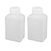 Aexit 2Pcs 100ml gauge Plastic Bottle Transparent DIY Square Bottle w Cover