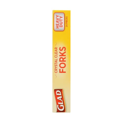 Glad Clear Heavy Duty Disposable Plastic Forks, 24 Count, 12-Pack by Glad - Used condition - Image 7