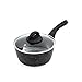 Produktbild Blackmoor Home Kochtopf 18cm mit Glasdeckel  Aluminium Pfanne für Induktion, Gas & Elektro, Antihaft-Marmorbeschichtung, Cool-Touch-Griff, Spülmaschinenfest 65740