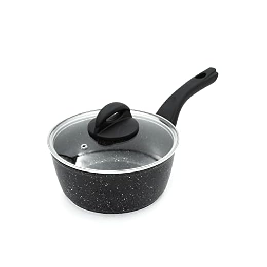 Blackmoor Kastruller/svart färg/non-stick / coola touch-handtag/lämplig för induktions-, elektriska och gasspisar (svart, kastrull, 18 cm)