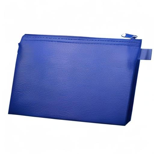 effektivo Banktasche Geldtasche A5 schwarz mit 2 Reißverschluss-Fächern Sichtfenster für Visitenkarten, 30 x 20 cm, 11098