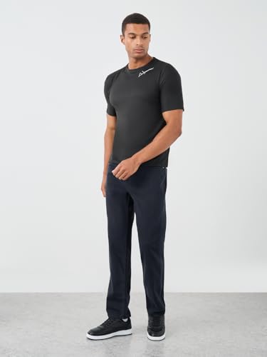 Image of Styli Men Regular Fit Mid-Rise Stretchable Jeans | Comfortable High Waist Trousers & Jeans for Men |Ideal for Casual, Office & Travel Wear