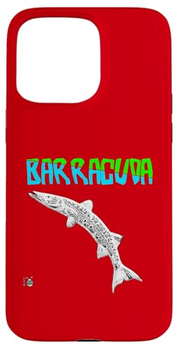 Funny Barracuda Fish �^�[�R�C�Y/�O���[�� �X�}�z�P�[�X iPhone 15 Pro Max �p