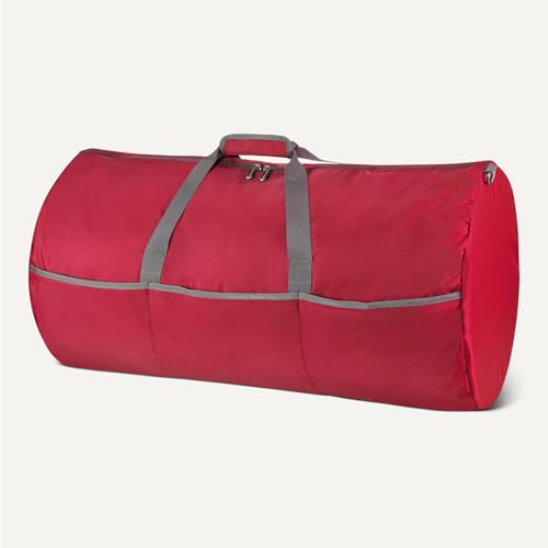 amazon essentials 32434 extra large foldable nylon duffel bag for travelstorage with zippered pockets 9254 cubic inch 150l 50-lbs capacity red previously amazon basics