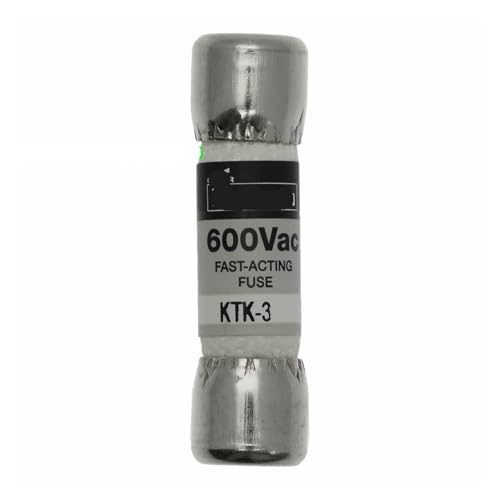 Fusible rapide KTK-3 3A 600V cylindrique 10x38mm pour protection de circuit électrique