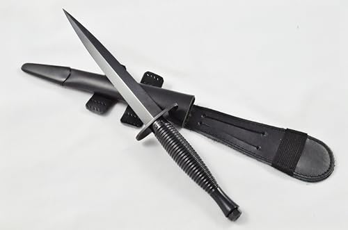 Genuine Authentic Thrd Pattern Fairbairn-Sykes Commando Knife Black Blade - Handmade in Sheffield England
