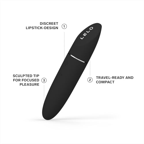 LELO MIA 3 女性用パーソナルマッサージャー、静音ミニバイブレーター、8つの快感設定と改良されたコンパクトデザイン、ディスクリートバイブレーター（小型）、クリトリスバイブレーター, Black - 画像2