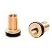 Lilaly 2 Pcs Bulkhead Fitting, Brass Bulkhead Fitting, 3/8