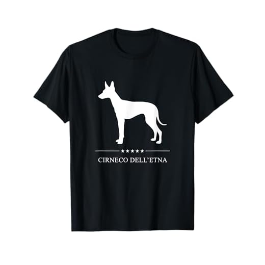 Cirneco dell'Etna Dog White Silhouette T-Shirt