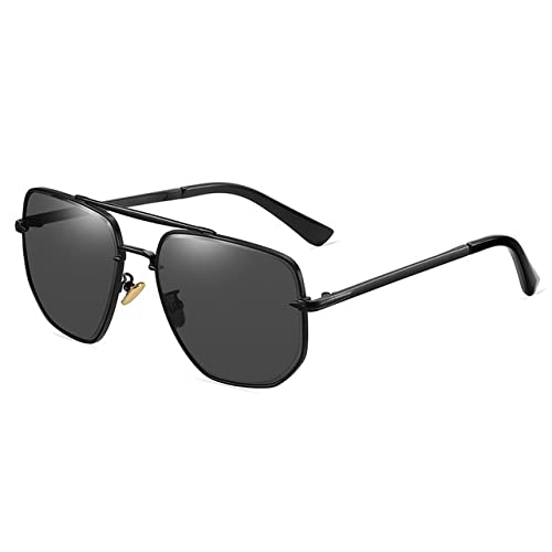 Nuances pilotes hommes en métal noir et gris design élégant et épuré C1Black Grey