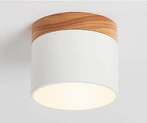 Plafonnier LED encastrable downlight blanc bois spot intérieur pour cuisine