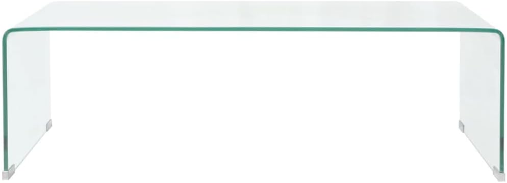 vidaXL Coffee Table Clear Tempered Glass Coffee Table Rectangular