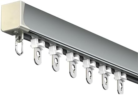 Silent 13FT Aluminum Ceiling Track System for Bedroom & Living Room | Sleek Silver Sliding Rod for Curtains, Privacy Dividers & Panels | Easy Installation & Durable Design