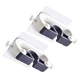 HEALLILY Lot de 2 supports muraux pour balai à franges de salle de bain - Organiseur peu ...