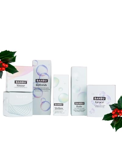 BANBU | Pack Piel Mixta-Gras | Rutina Facial Antiedad | 6 Productos, Mousse Nycte, Exfoliante Grace, Tónico Refresh, Contorno Halo, Sérum Mellow, Crema Shine con Vitamina C y Q10