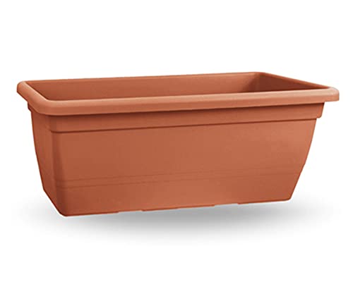 Diametro: 50 cm Blim Anthea Vaso da Fiori Rettangolare, 50 cm, Marrone Scuro, 30x50x30 cm