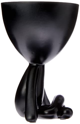 Vaso Decorativo em poliresina - Preto - 14x10,5x10 cm - Mart