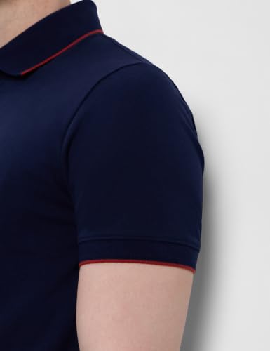 Image of Symbol Premium Men's Cotton Stretch Solid Polo T-Shirt (Regular Fit | Pique Knit)