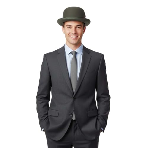 Chapeau melon en plumes pour homme qui structure la silhouette et affine le style