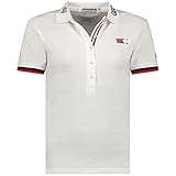  Geographical Norway Kanolet Lady - Polo de algodón para Mujer - Regular Fit de Manga Corta - Camiseta clásica Transpirable para Mujer (Blanco M Talla 2)