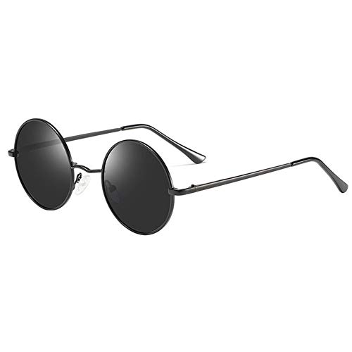Dollger Round Polarized Sunglasses for Men Women Retro Metal Small Circle Hippie Sunglasses