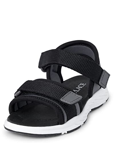 The Children's Place Toddler Boys Sandals, Black/Grey, 6 #TOP19