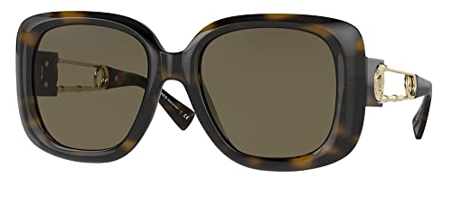 Versace Woman Sunglasses Havana Frame, Brown Lenses, 54MM