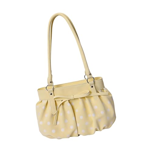 Sac à bandoulière pour femme rétro en cuir souple avec poignée