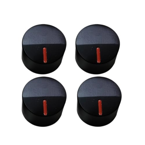 Image of Gas Stove Metal Knobs Set | Plastic Gas Stove Knob Set | Manual Ignition Buttons, Compatible with All Gas Chulhas | Black, Set of 4