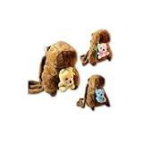 Mochila Infantil Capivara de Pelúcia 2 em 1 – Fofa, Funcional e Estimulante para Crianças Pequenas