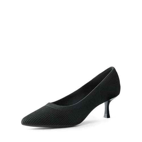 Imagen de DREAM PAIRS Zapatos de tacón de gatito con punta cerrada para mujer