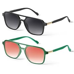 2pcs Black/Gray+translucent Green/Red Grading