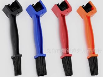 2-Pack Bike Chain Cleaner& Motorcycle Chain Cleaner - Dual-Purpose Bike Cleaning Kit with Durable Nylon Bristles, Ergonomic Handle for Cyclists & Motorcyclists (Blue,Red,Black,Orange) — image 1