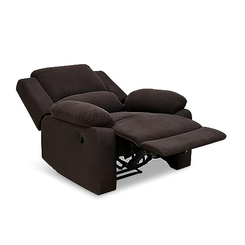 Image of Torque - Rubik 1 Seater Fabric Manual Recliner | Recliner Sofa /Chair for Living Room, Bedroom, Office (Brown) | 1 Year Warranty