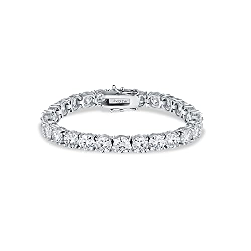 ISAAC WOLF Certified Moissanite Tennis Bracelet 14K White Gold Over Sterling Silver Men Women Passes Diamond Bracelet Test