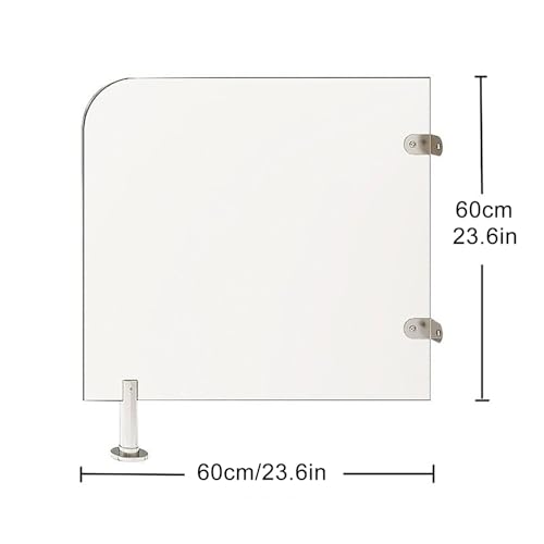 Mampara de suelo para urinario infantil de acero inoxidable con panel divisor lavable de 60x60 cm 3