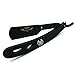 SMART CUT THROAT STAINLESS BARBER STRAIGHT RAZOR + 100 BLADES BLACK