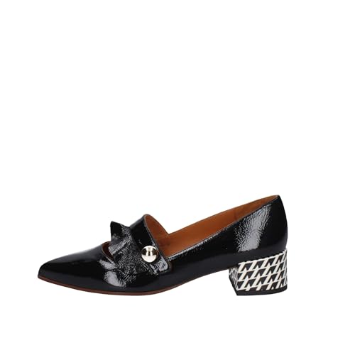 Chie Mihara Mary Jane Yakarta de piel brillante negra con tacón cómodo - CM Jakarta Negro - Talla, Negro , 40 EU