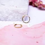 CARISSIMA Children's 9 ct Yellow Gold Diamond Cut Pattern 10.5 mm Endless Hoop Earrings - Image 4