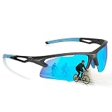 AUCIP Polarized Cycling Sports Sunglasses for Men Women, TR90 Frame Youth Baseball Fishing Running G