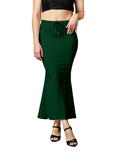 Image of ZORNITSA Cotton Lycra Saree Shapewear Petticoat for Women, Stretchable Saree Shaper Petticoat Inskirt, Shape wear Dress for Saree, Skirts