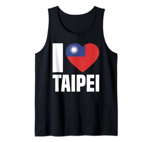 I Heart Taipei para viajeros y turistas Camiseta sin Mangas