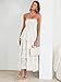 Simplee Womens White Wedding Guest Maxi Dress 2026 Smocked Tiered Ruffle Long Flowy Chiffon Dresses Off The Shoulder Holiday Long Sundresses(White M)