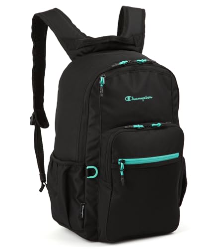 Champion([チャンピオン) Women's Casual Bag, Black/Mint, H44×W30×D16cm