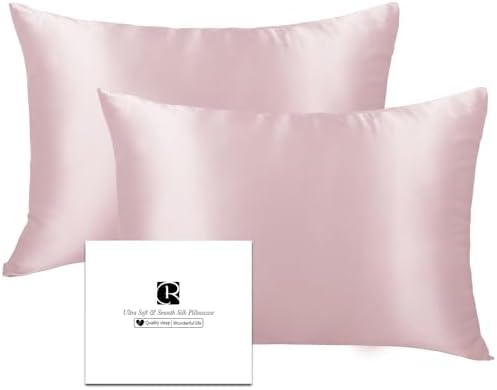 Ravmix Silk Pillowcase for Hair and Skin with Hidden Zipper, Breathable Soft Smooth Mulberry Silk Pillow Case Standard 50×75cm, 1PCS, Space Grey