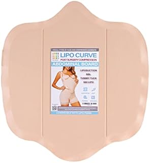 Abdominal Board for 360 lips post surgery I Compression flattening Ab board after tummy tuck, BBL, liposuction for all type of faja and compression garments, lumbar, Ab boards I Use with lipo foams pads, lymphatic massage oil I by BRUIZEX