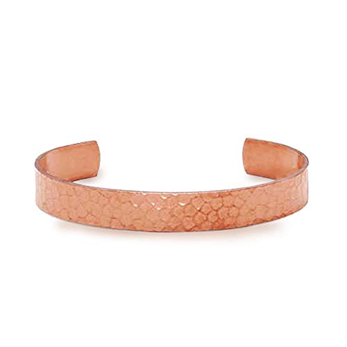 IVY & BAUBLE 100% Pure Uncoated Copper Therapy Bracelet for Women; Naturally Support Immune System; Trace Mineral, Natural Relief of Arthritis, Joint Pain, Carpal Tunnel; Hammered, 10mm