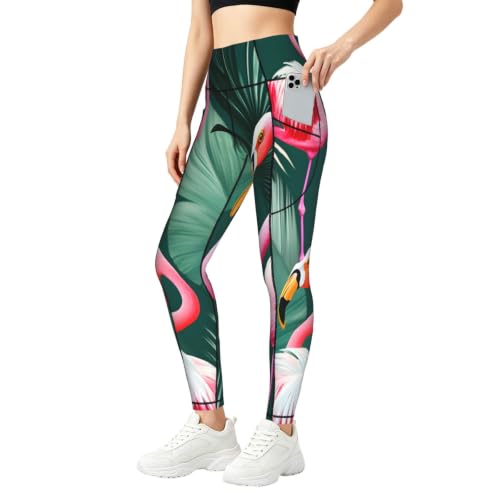 Pantalones de yoga con estampado tropical para running en pareja y entrenamientos al aire libre