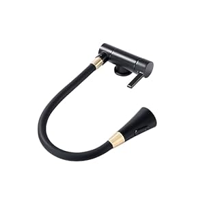 Xjtnlb Flexibel Schwarz-Gold Küchenarmatur 360°