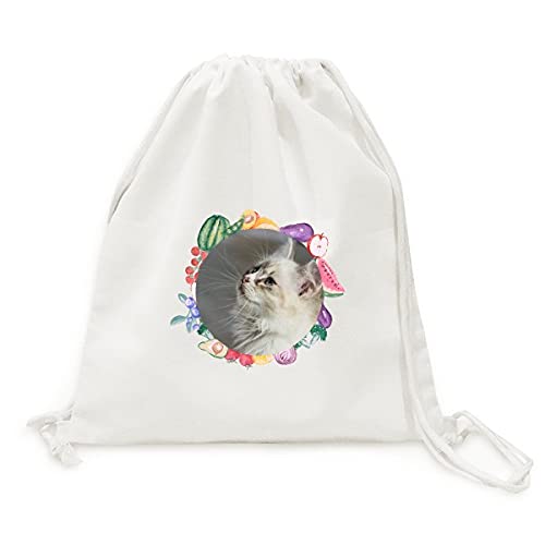 Sac de légumes pliable motif chat pour courses zéro déchet